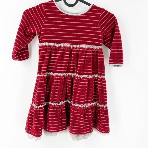 ✅ Hanna Andersson Velour Tutu Twirl Dress-100/4-Cranberry - Picture 2 of 7